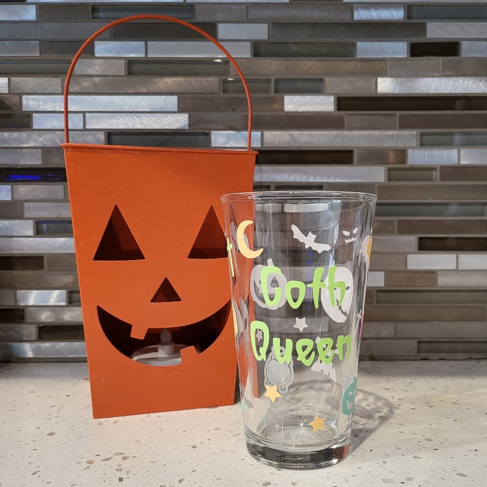 Goth Queen Glow in the Dark Glass